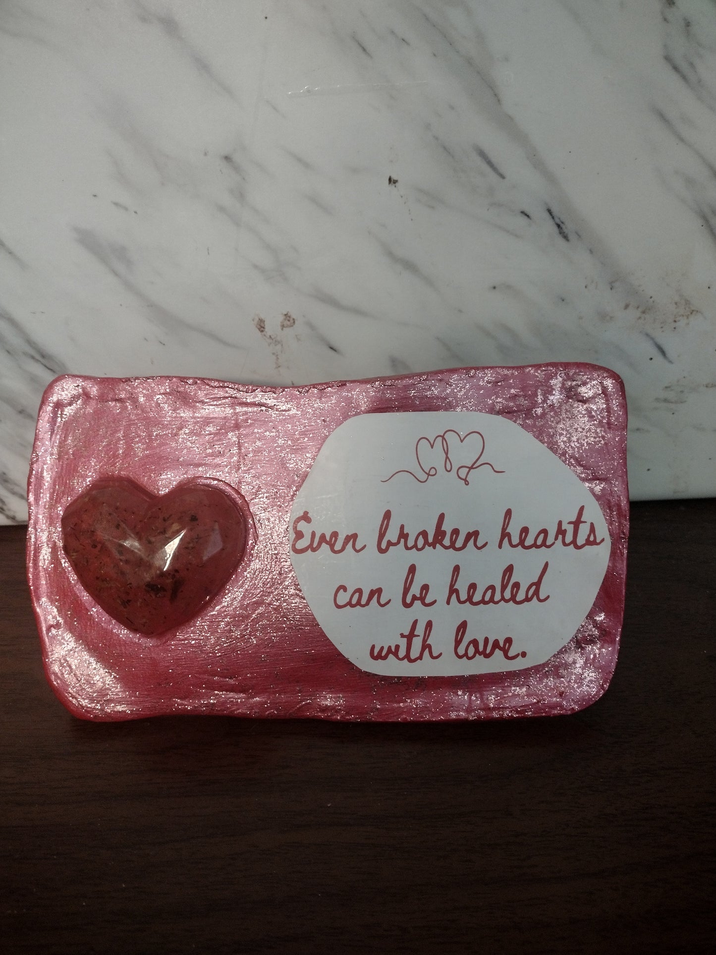 Even Broken Hearts Valentine's Day Plaque