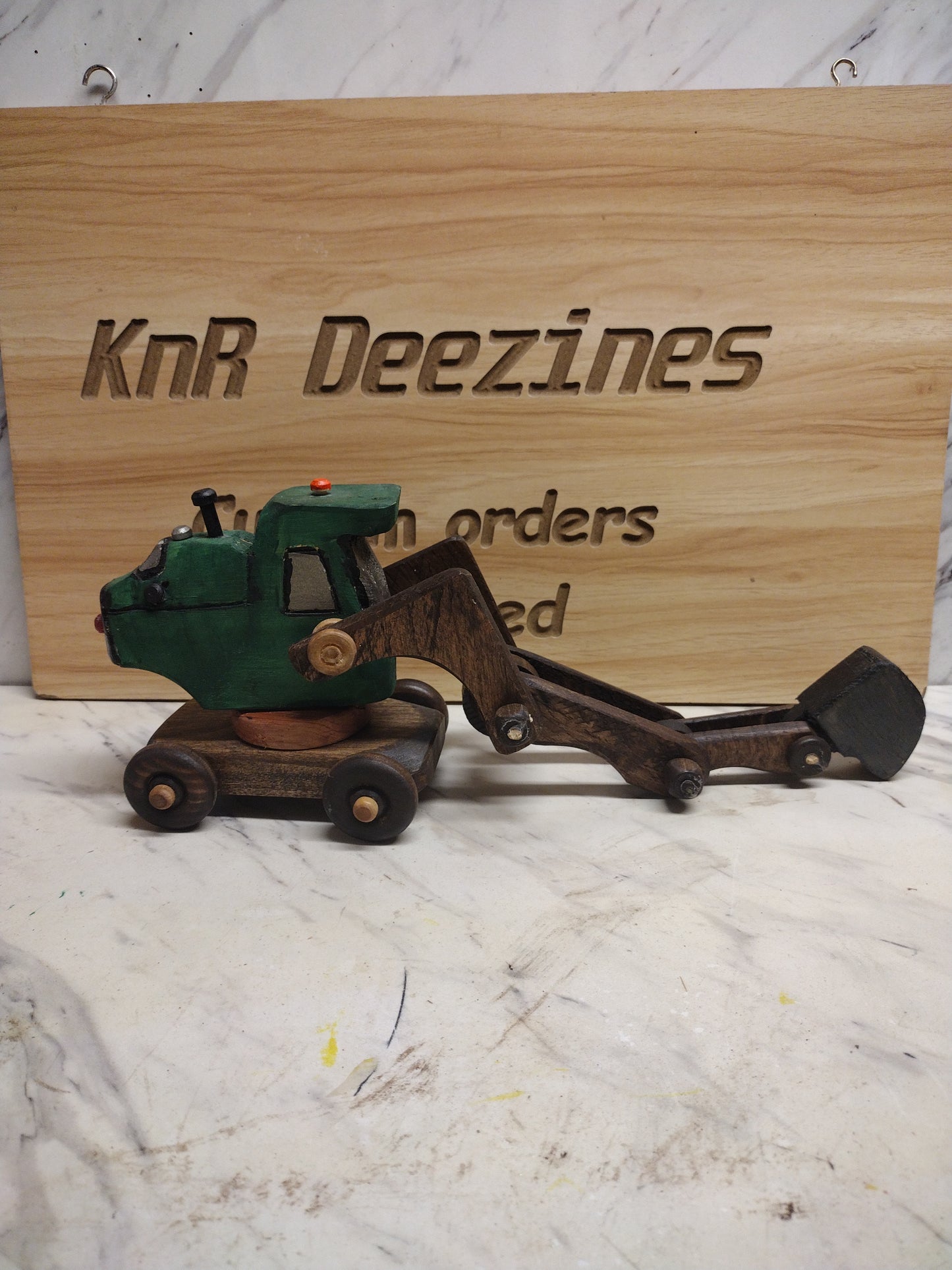 Wooden Toy Excavator