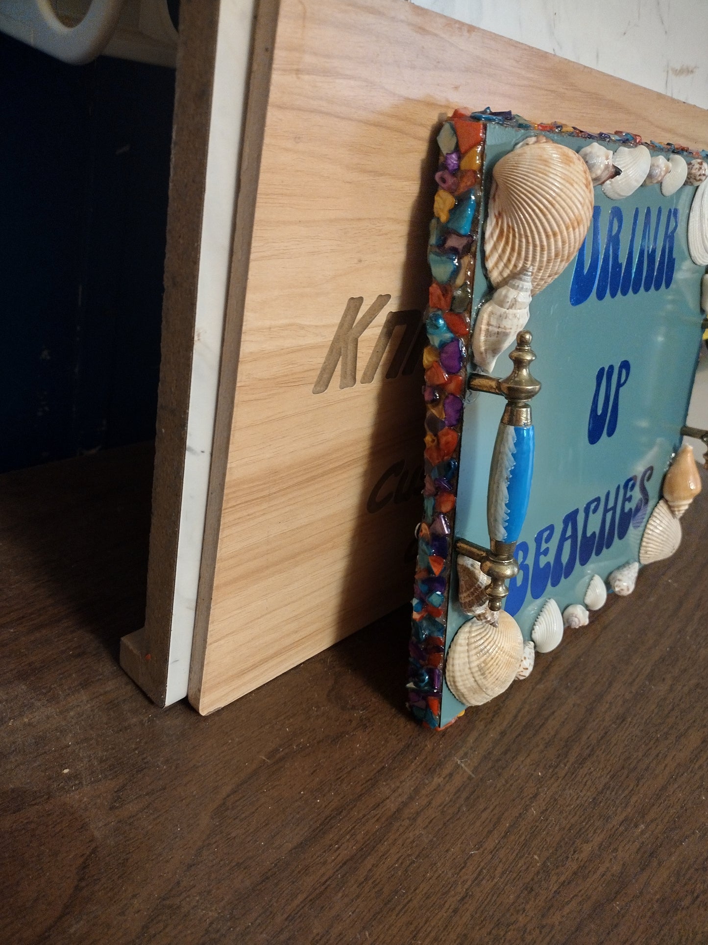 Drink Up Beaches Serving Tray
