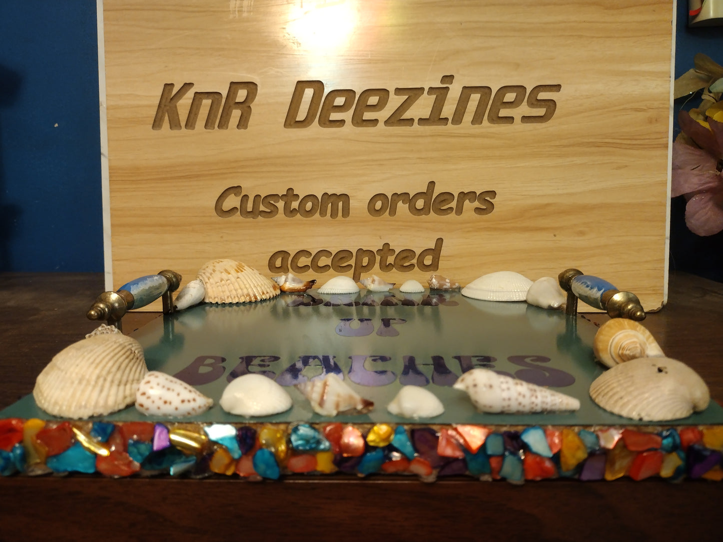 Drink Up Beaches Serving Tray