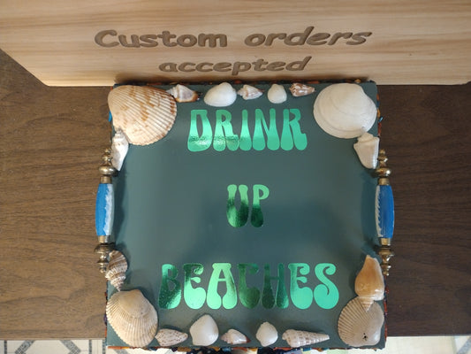 Drink Up Beaches Serving Tray