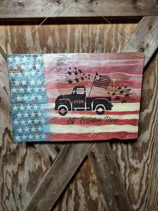 Hanging Patriotic Sign