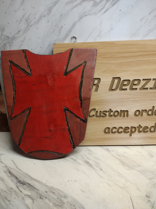 Wooden Shield with Cross