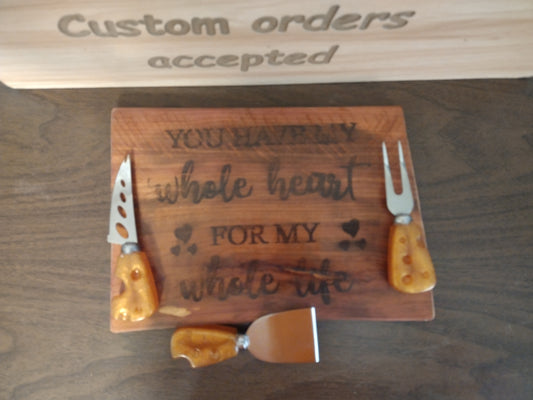 You Have My Whole Heart Charcuterie Board Set